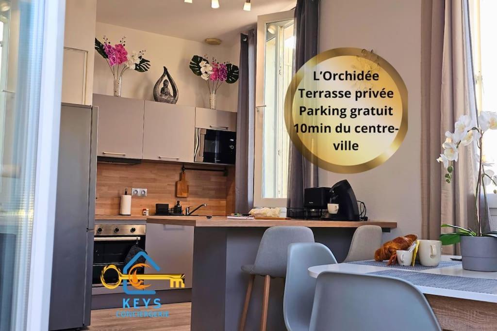 L'Orchidee, Proche De La Gare Avec Clim Et Terrasse Apartment Narbonne Bagian luar foto